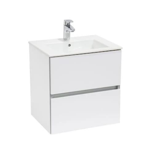 Roca Unik Suit zestaw łazienkowy 65 cm umywalka z szafką wisząca biały połysk