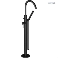 Oltens Molle bateria wannowo-prysznicowa kompletna wolnostojąca czarny mat